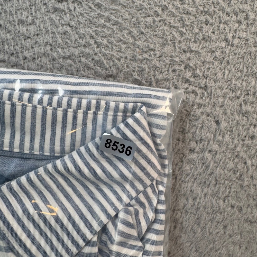 Johnnie-O Featherweight Men XXL Blue White Striped Performance Golf Polo Shirt - Picture 8 of 8